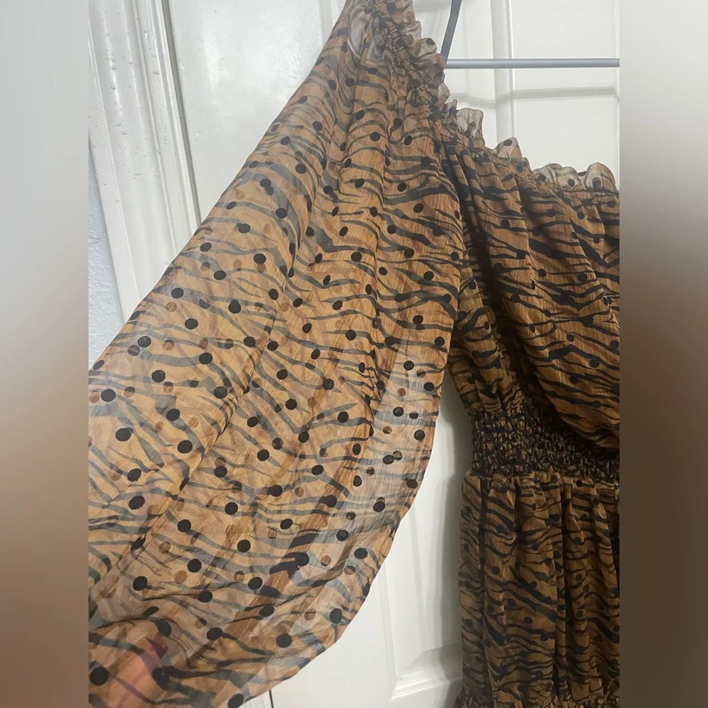 House of Harlow 1960 x Revolve Sapphire Off the Shoulder Mini Dress - Picture 6 of 11